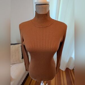 Andrianna Papell Ribbed Knit Mock neck Sweater